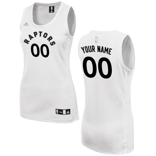 Women Toronto Raptors Adidas White Custom Fashion NBA Jersey